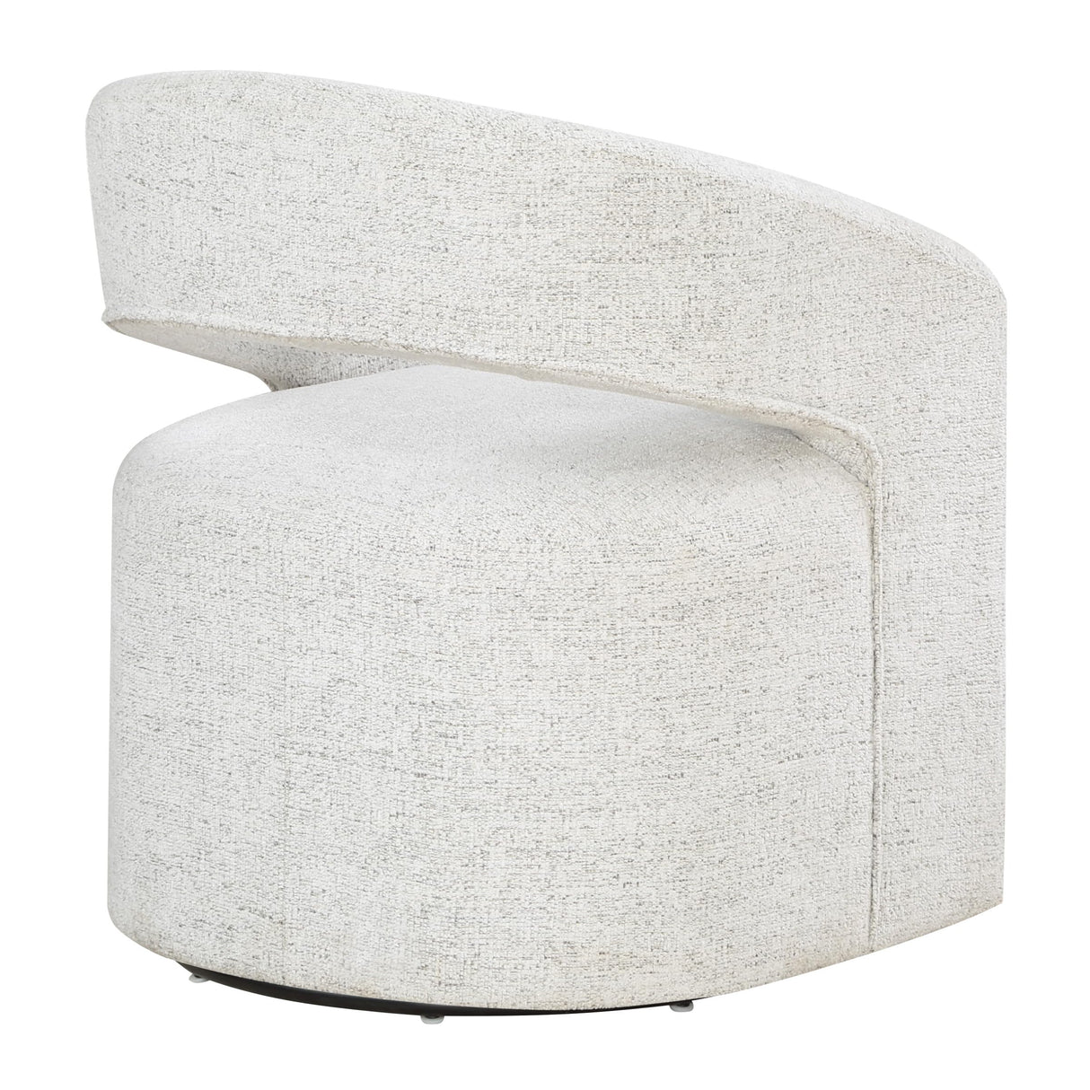 Devin Modern Upholstered Swivel Accent Barrel Chair, White