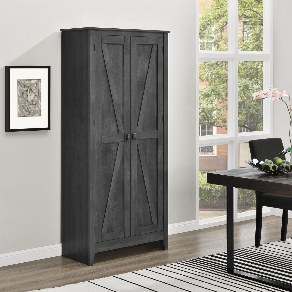 Evolution Farmington 31.5" Wide Storage Cabinet - Rustic Gray