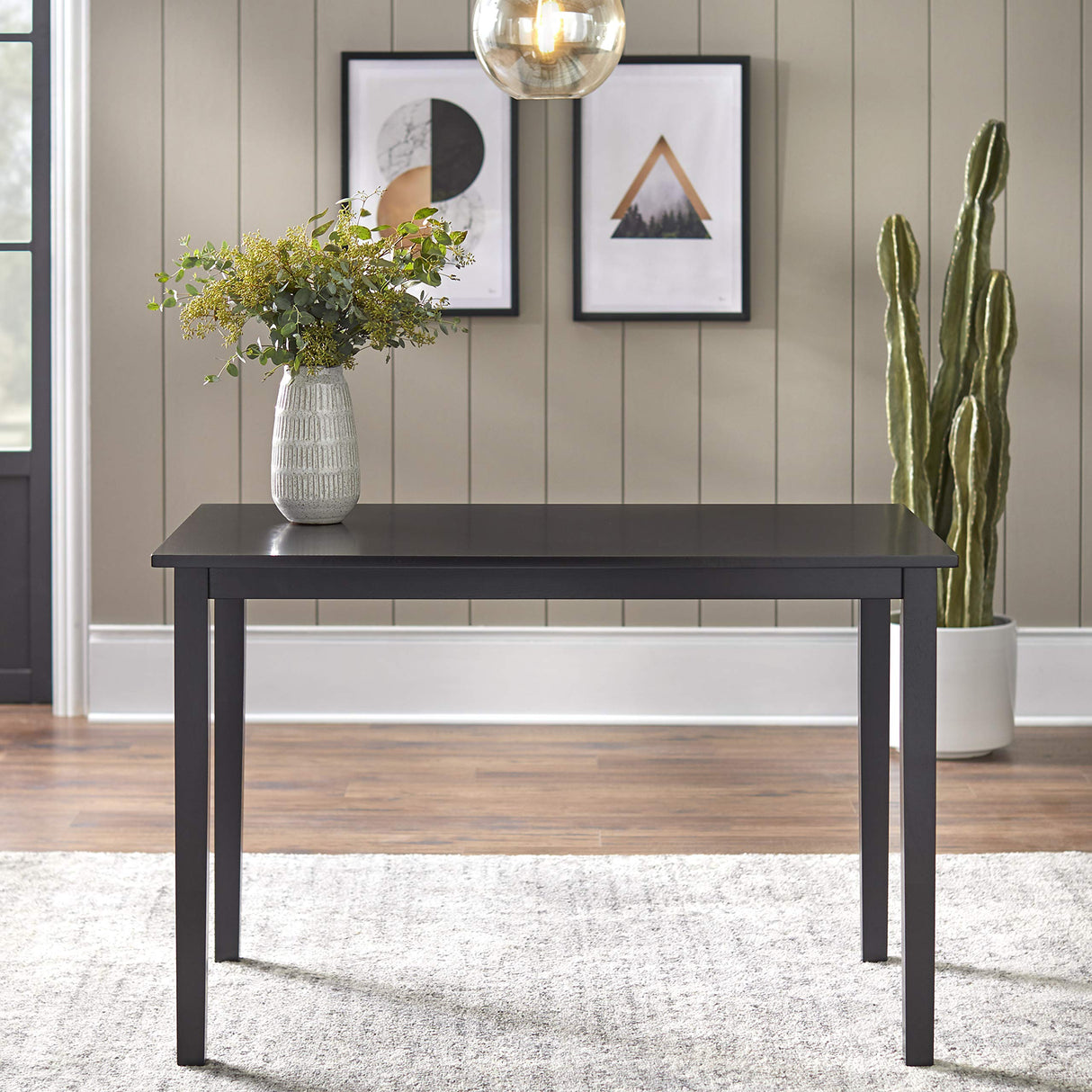 Shaker Rectangular Dining Table - Black Finish