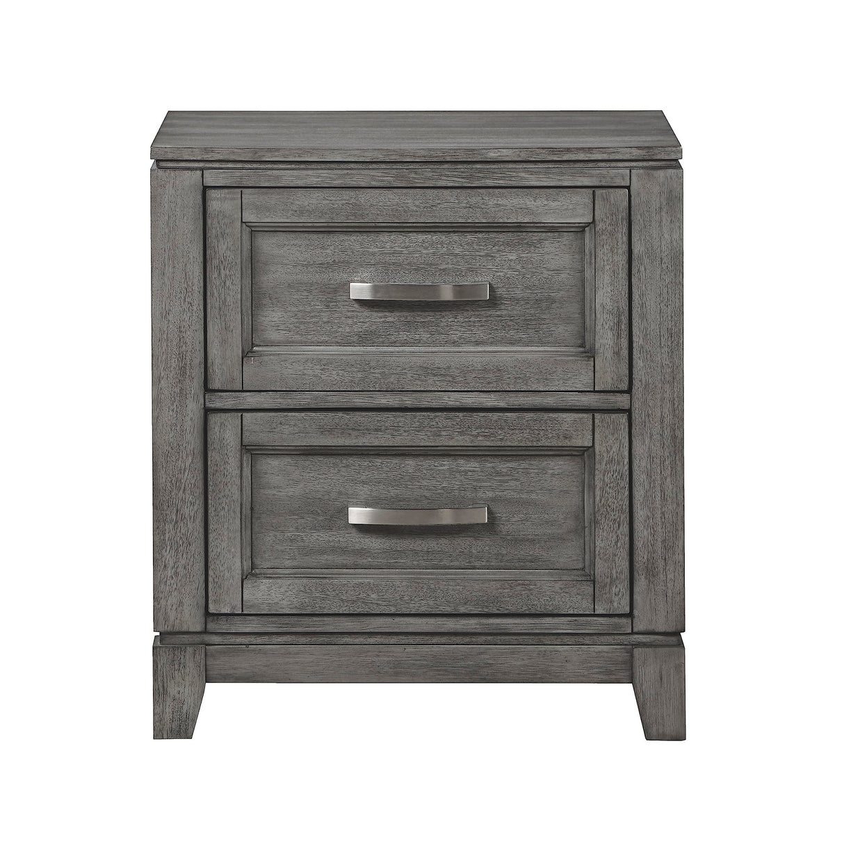 Bertillon 2-Drawer Nightstand, Gray
