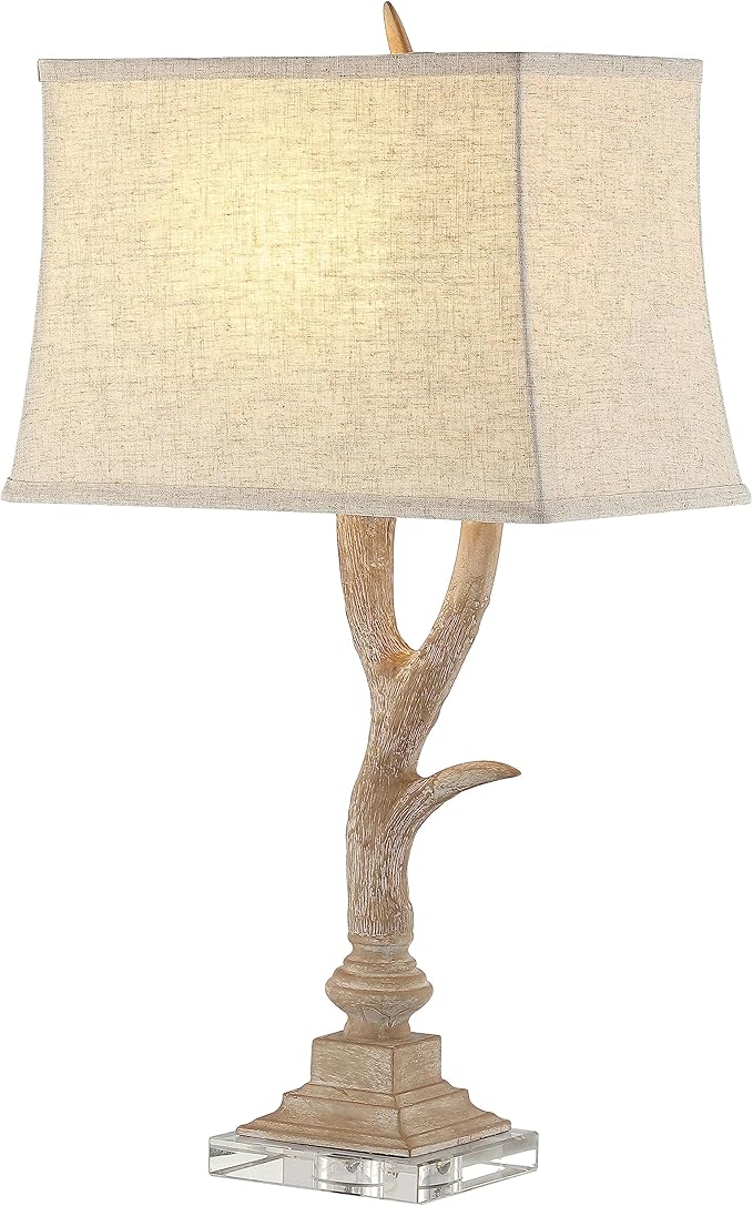JYL6306B Antler 29.5" Rustic Resin/Crystal LED Table Lamp, Traditional for Bedroom