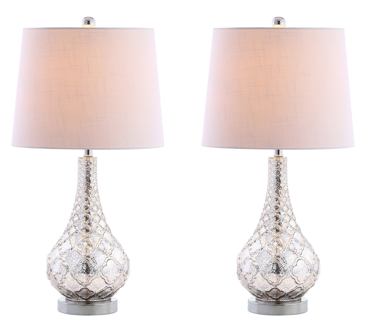Set of 2 Table Lamps Darren 25.5" Glass LED Table Lamp