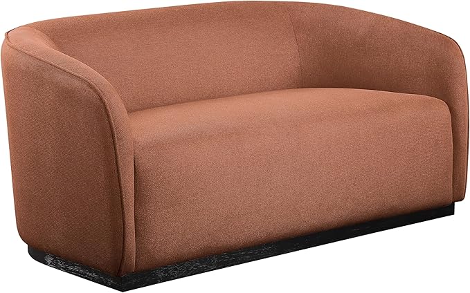 675Cognac-L Mylah Collection Modern | Contemporary Loveseat with Soft