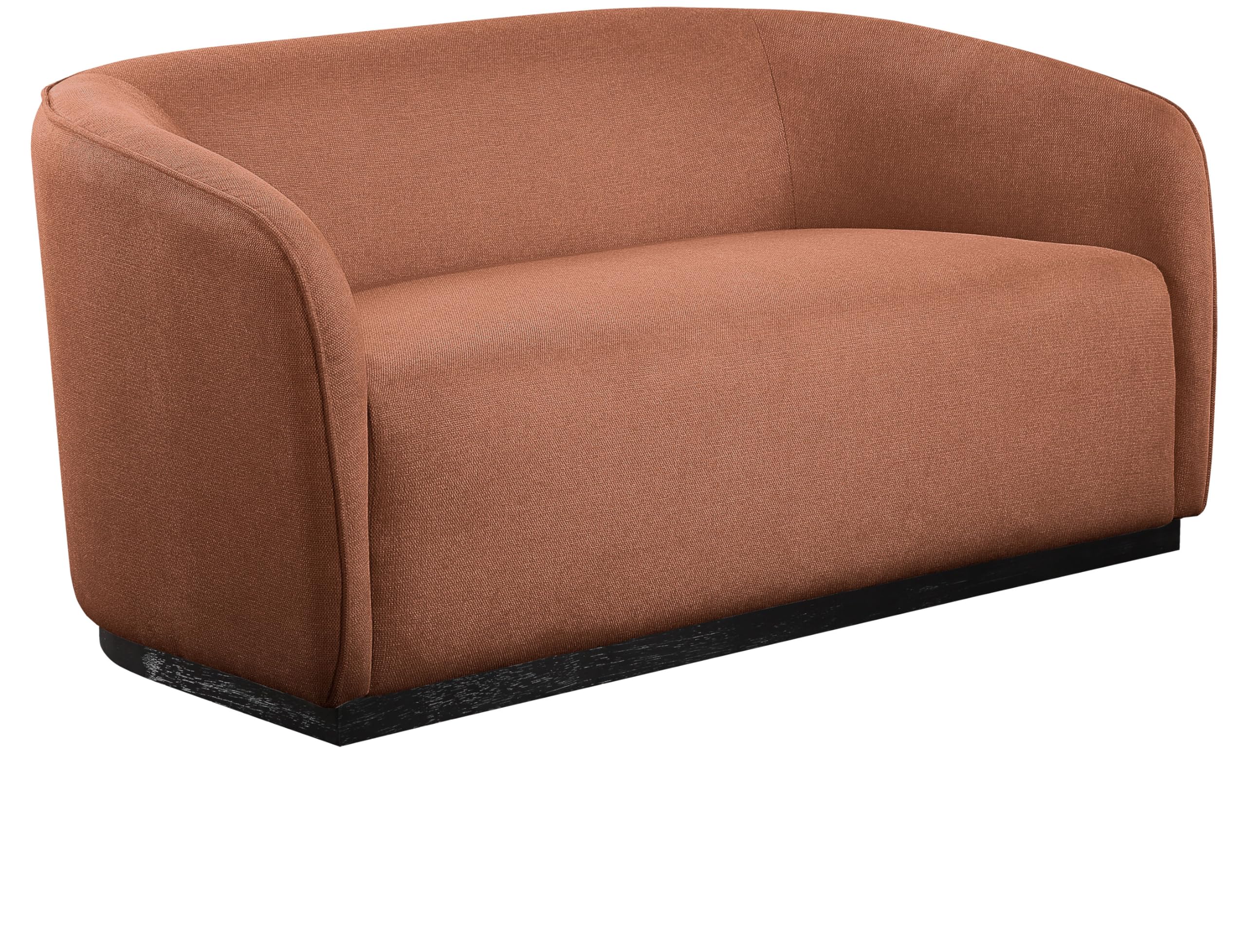 675Cognac-L Mylah Collection Modern | Contemporary Loveseat with Soft