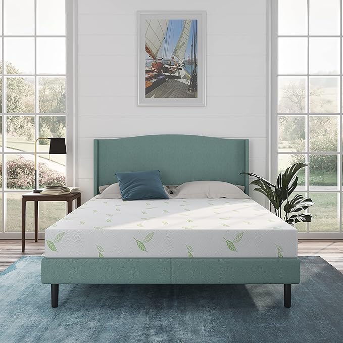 Full Size Mattress, 10 Inch Anula Green Tea Infused Memory Foam Mattress