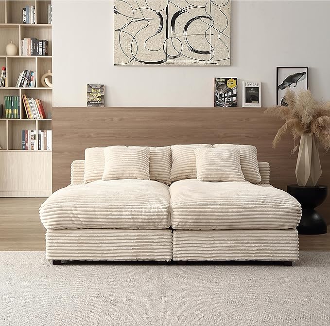 Modern Chenille Upholstered Sectional Sofas Cloud Couch