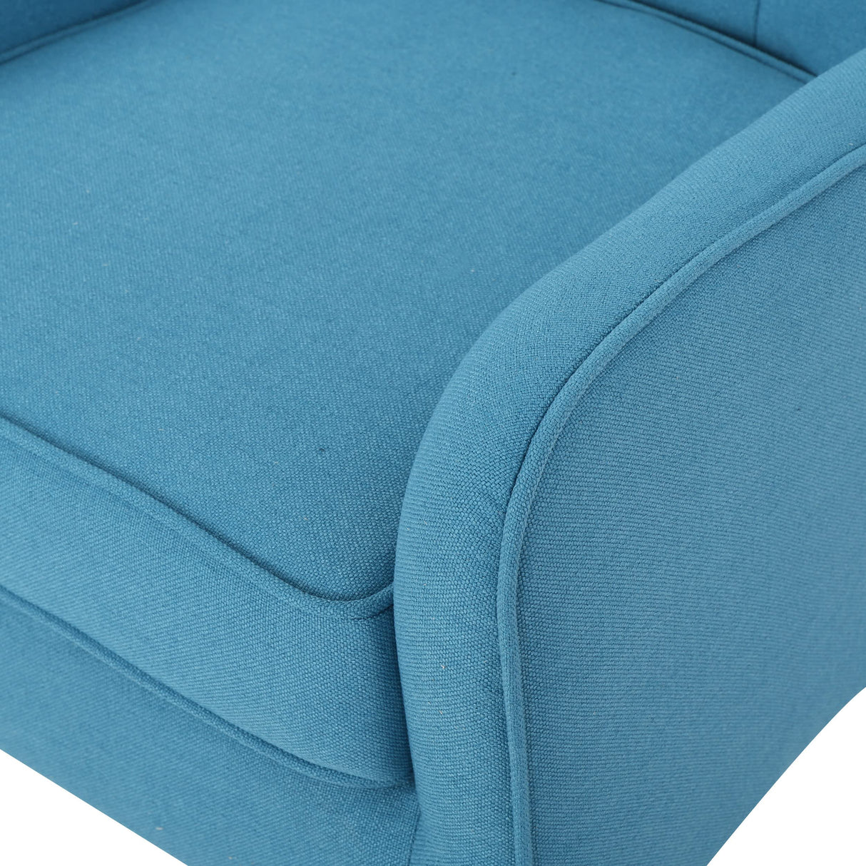 Felicity Mid-Century Fabric Arm Chairs, 2-Pcs Set, Teal