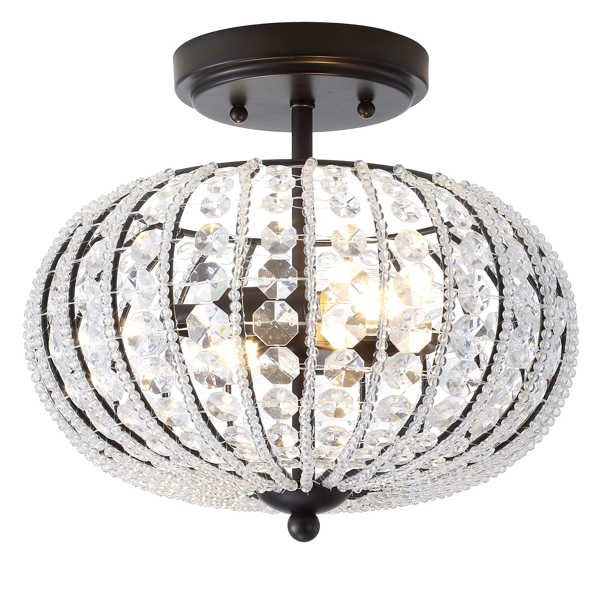 Catalina 11.7" Metal/Acrylic LED Semi-Flush Mount Contemporary,Transitional Dimmable