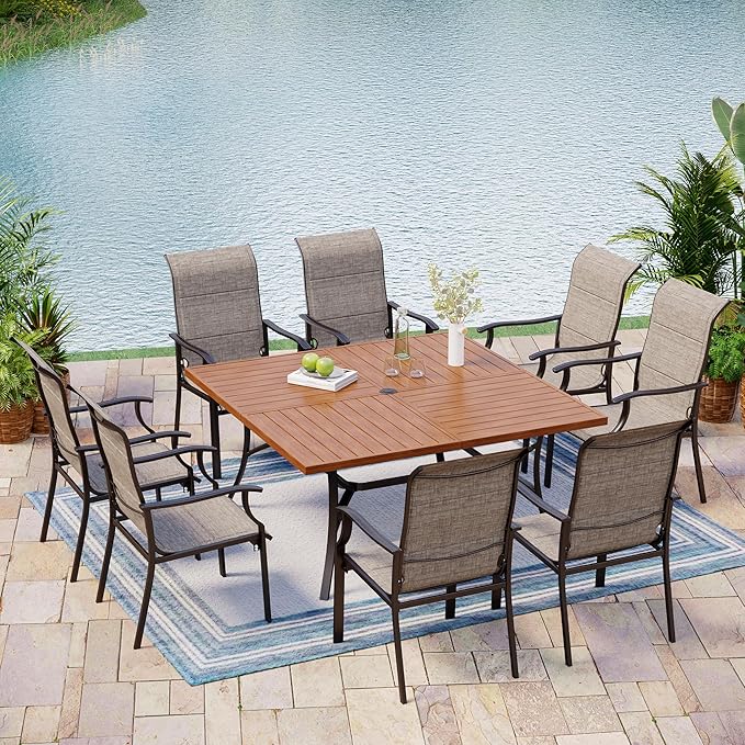 5 Pieces Patio Dining Set, 4 People Outdoor Furniture Set