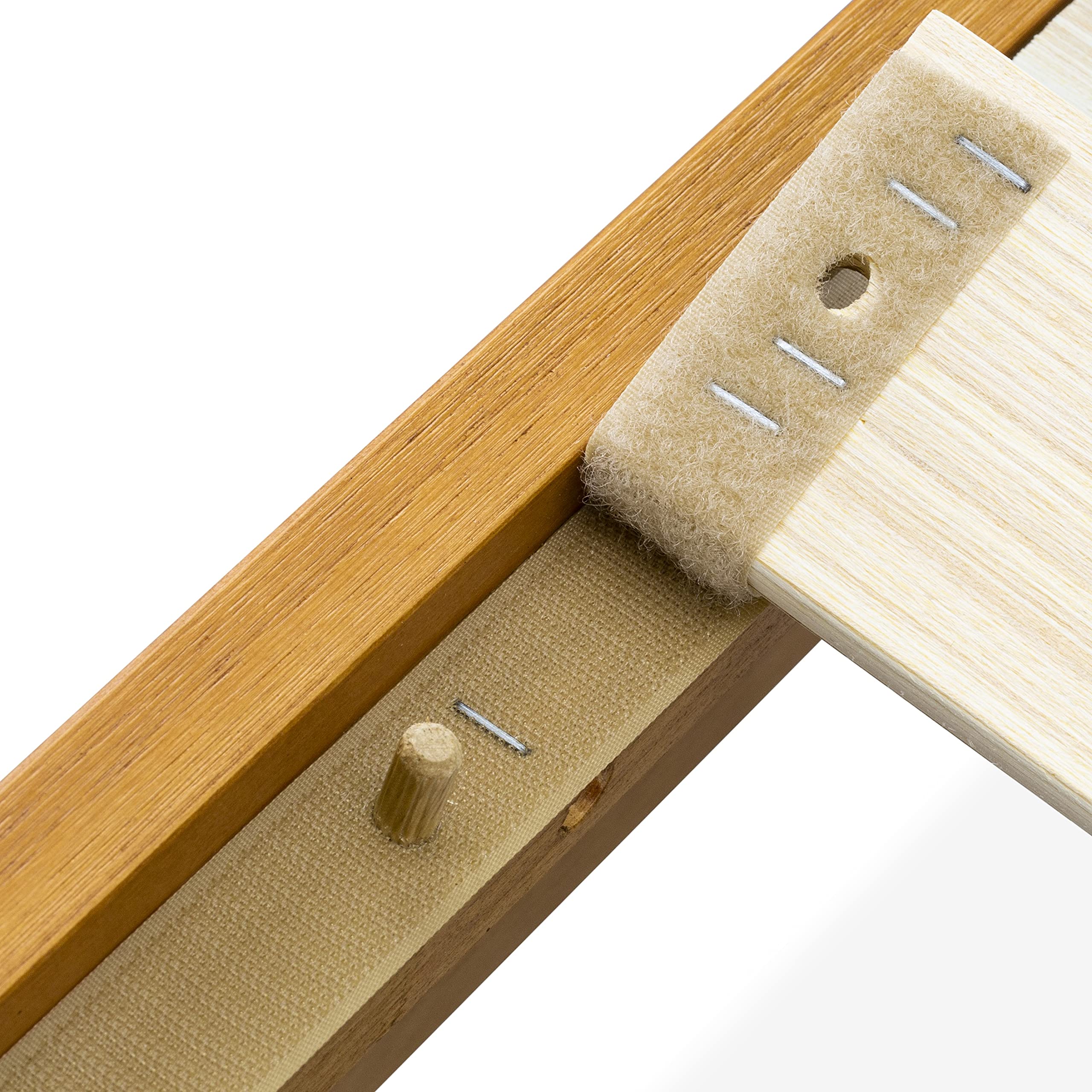 East West Furniture DNP-23-K King Size Platform Bed Frame with 4 Solid Wood Legs and 2 Extra Center Legs - Oak Finish