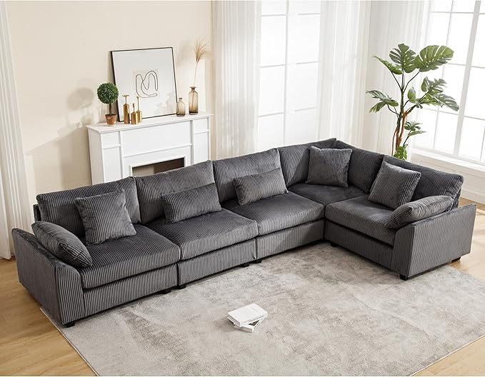 Modern Convertible Sectional Sofa,L Shaped Reversible Couch