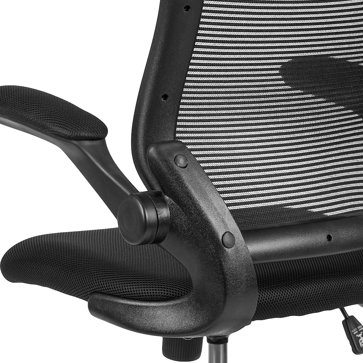 Back Swivel Office Chair with Adjustable Foot Ring, Lumbar Support, and Seat Height,