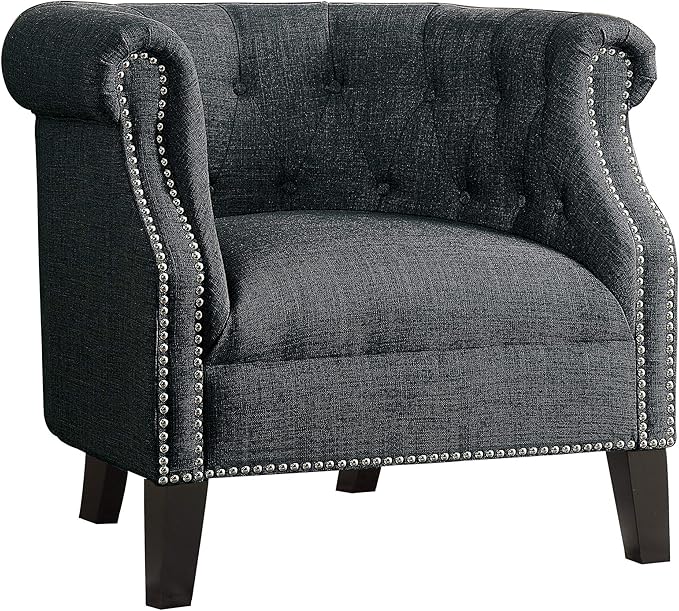 Fabric Barrel Accent Chair, Teal (1220F3S)