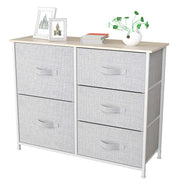 Dresser with 5 Drawers - Fabric Storage Tower, Organizer Unit for Bedroom