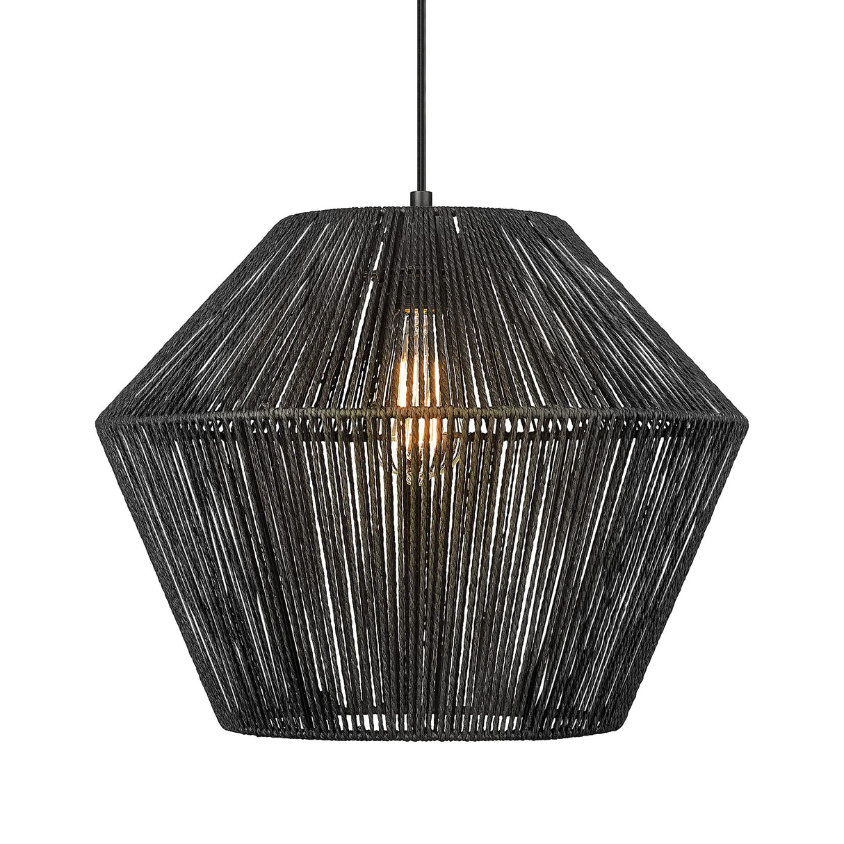16.5” Large Modern Woven Chandelier Farmhouse Coastal Pendant Light