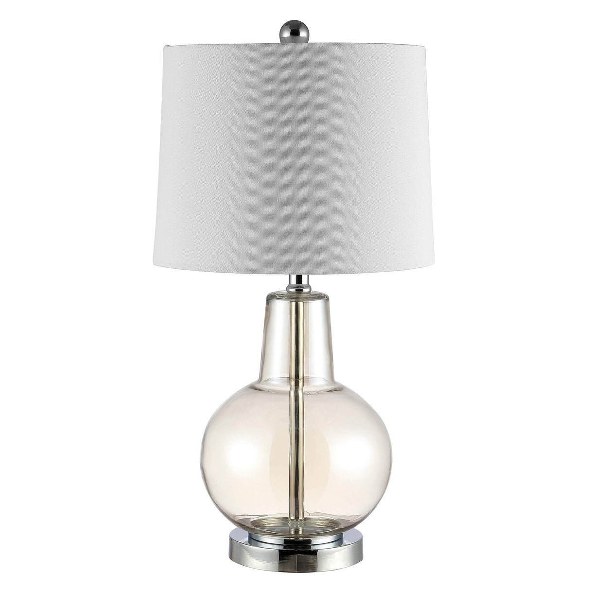 Lighting Collection Atlas Luster Glass/ Light Grey Shade 24-inch Bedroom Living Room
