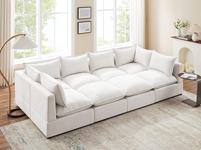 Sectional Sofa, 6 Seater Sectional Sofa Modular Sectional Couch for Living Room