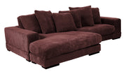 Plunge Reversible Sectional Sofa with Chaise Lounge, L-Shape, Dark Brown