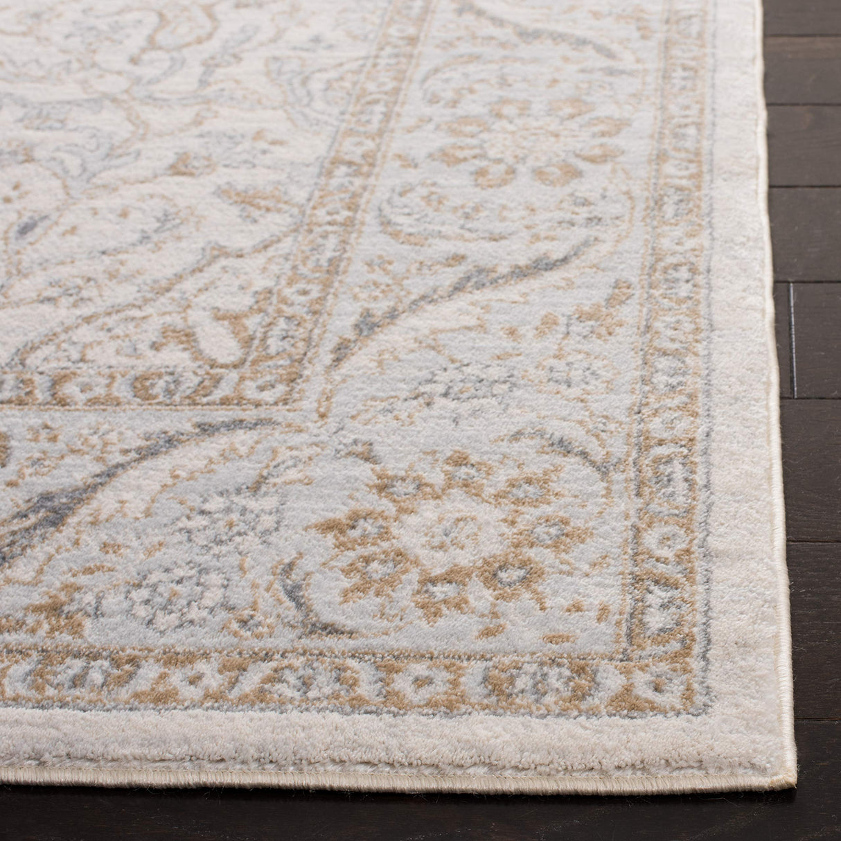 Isabella Oriental Area Rug 9' x 12' - Cream & Beige Non-Shedding