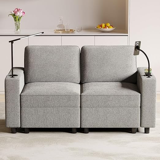 SmartLuxe – Power Reclining Home Theater Sofa with Bluetooth, Storage & Cup Holders