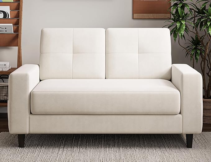 53" Loveseat Sofa - Compact 2-Seater Couch for Small Spaces