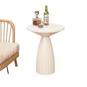 Round Small Patio Side Table, Metal Steel Outdoor Side Table, Patio Accent End Table