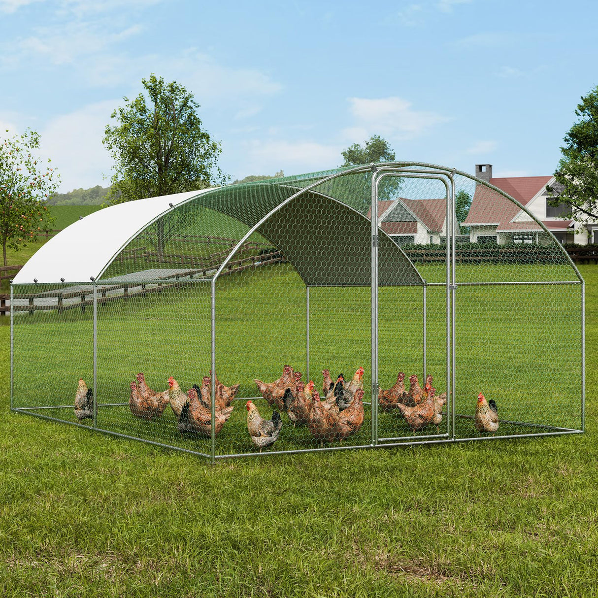 UtopiaCoop Metal Chicken Coop – Split Door, Waterproof Roof & Predator-Proof Design