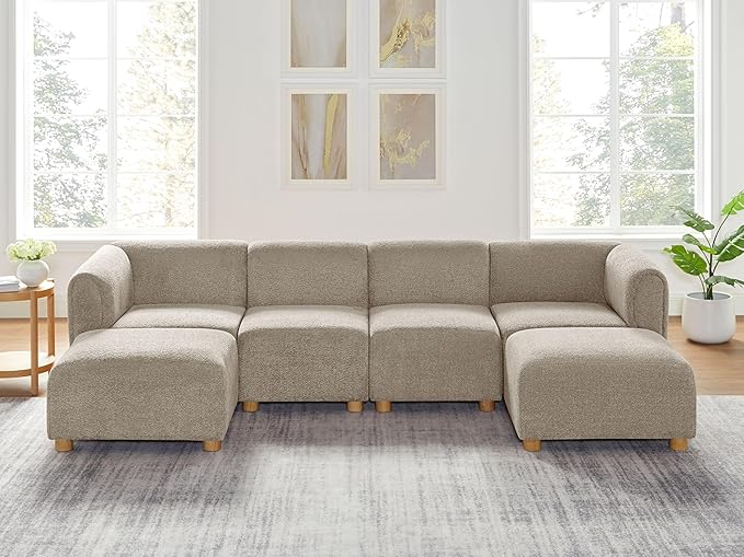 Oversized Modular Sectional Sofa, U-Shaped Living Room