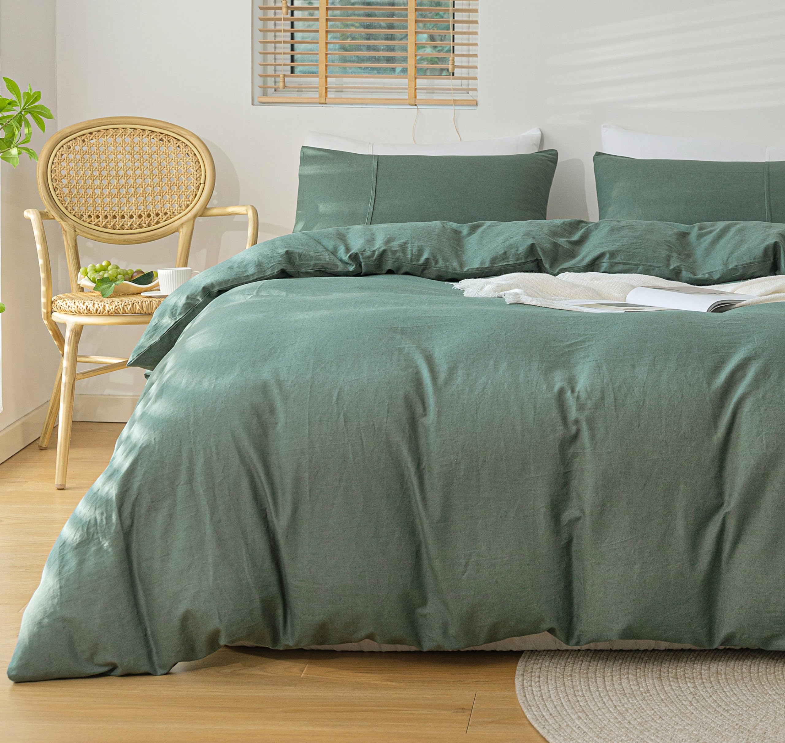 Linen Duvet Cover Queen Size Pure Natural French Flax Linen Duvet