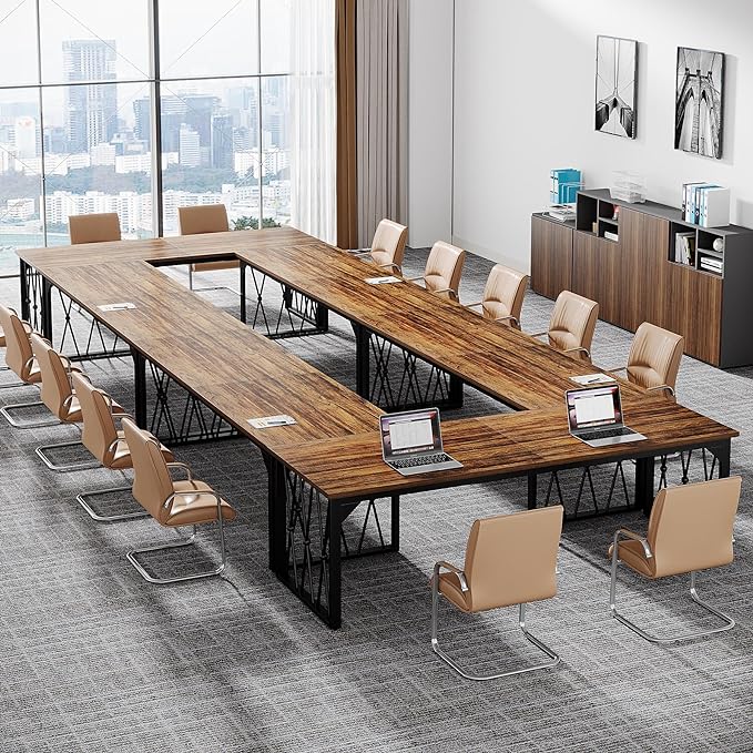6.5 ft Conference Table, 78.7-Inch Rectangle Meeting Room Table Seminar Table