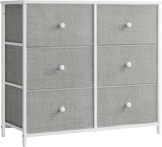 Dresser for Bedroom, Chest of Drawers, 6 Drawer Dresser