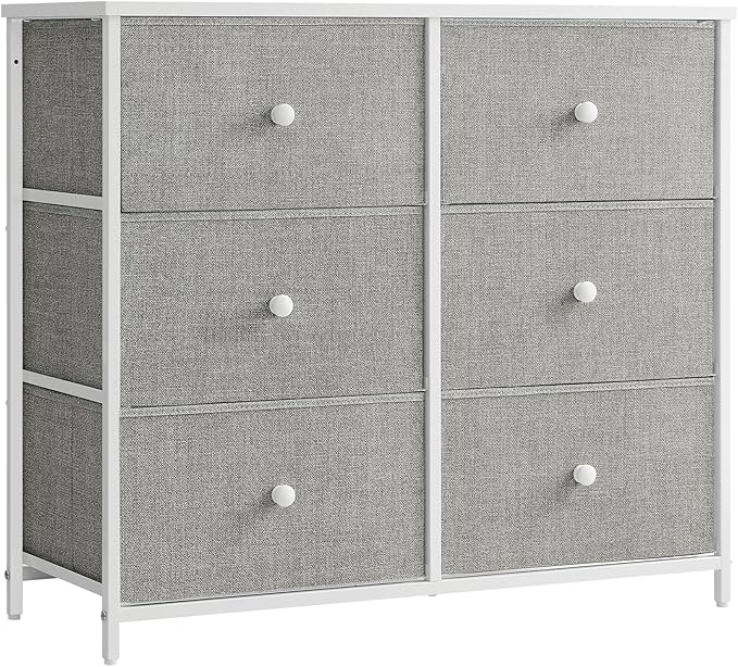 Dresser for Bedroom, Chest of Drawers, 6 Drawer Dresser