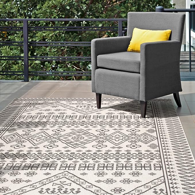 9' x 11' Outdoor Performance Area Rug, OEKO-TEX Certified, Weather Resistant