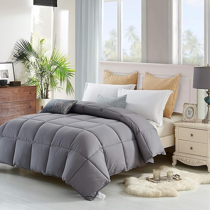 Down Alternative Comforter King Size - Fluffy Duvet Insert - Premium Plush All Season