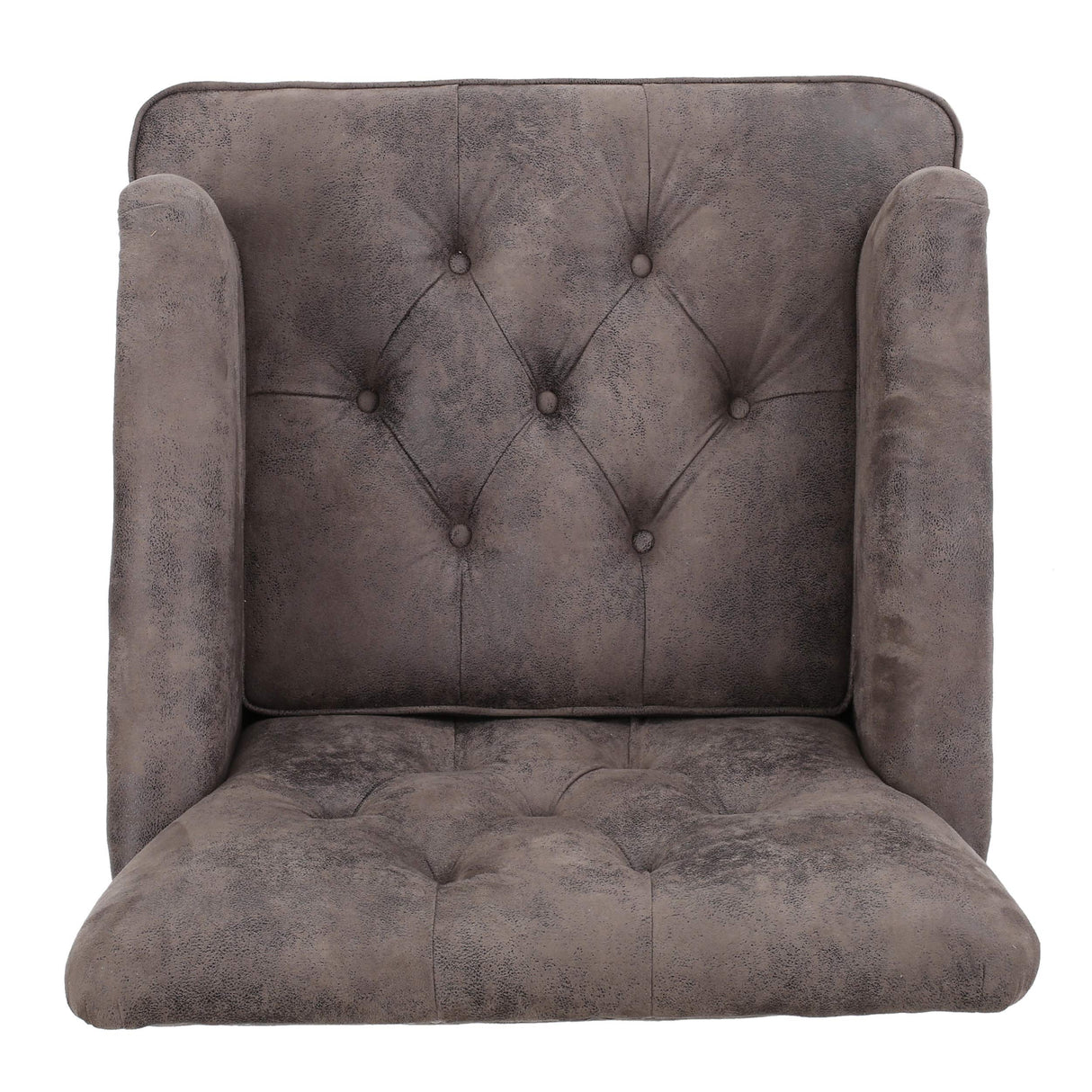 Knight Home GDFStudio Medford Brown Tufted Club Chair, Fabric Accent Chair