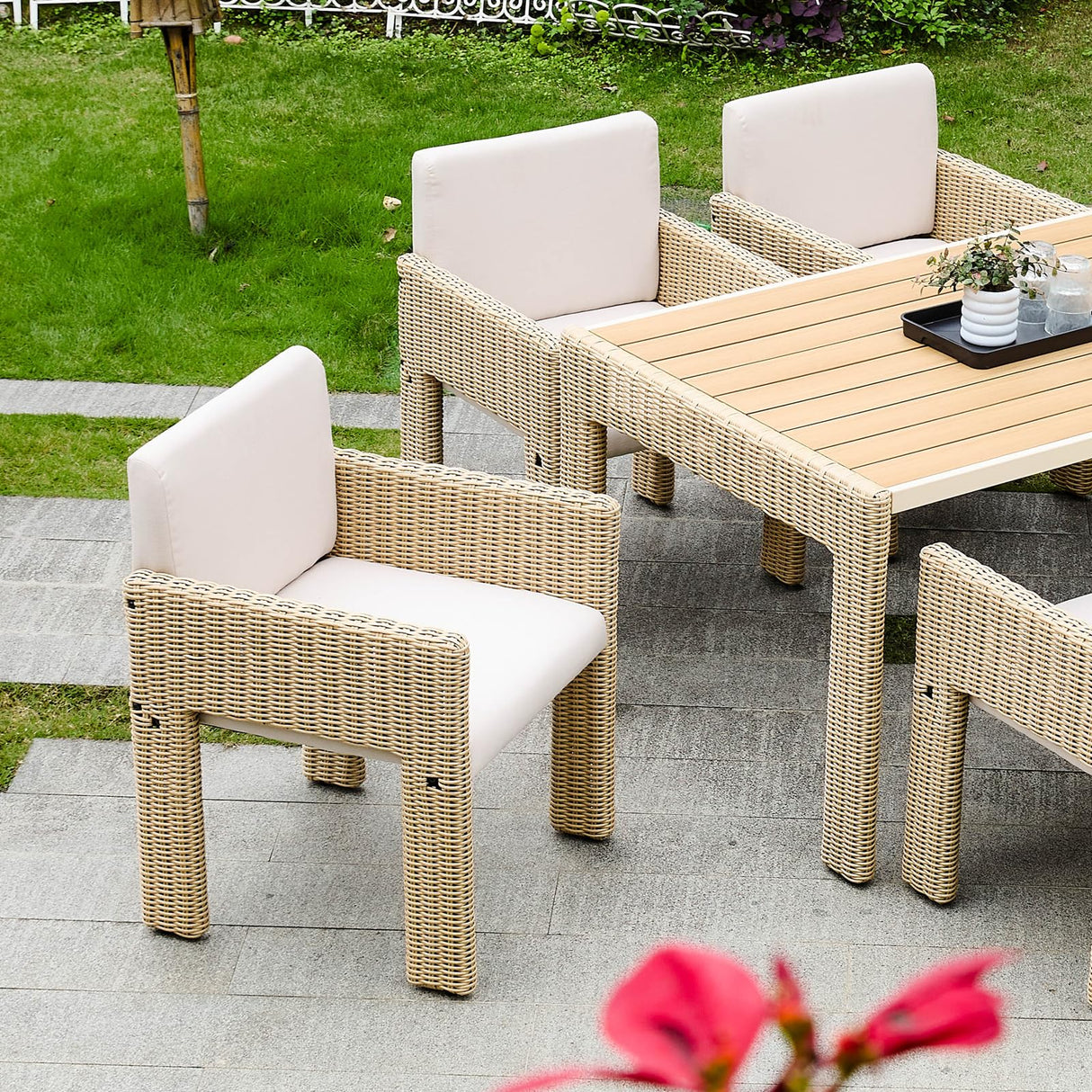 Dining Chairs Set of 2, Patio Modern Dining Chairs with Backrest