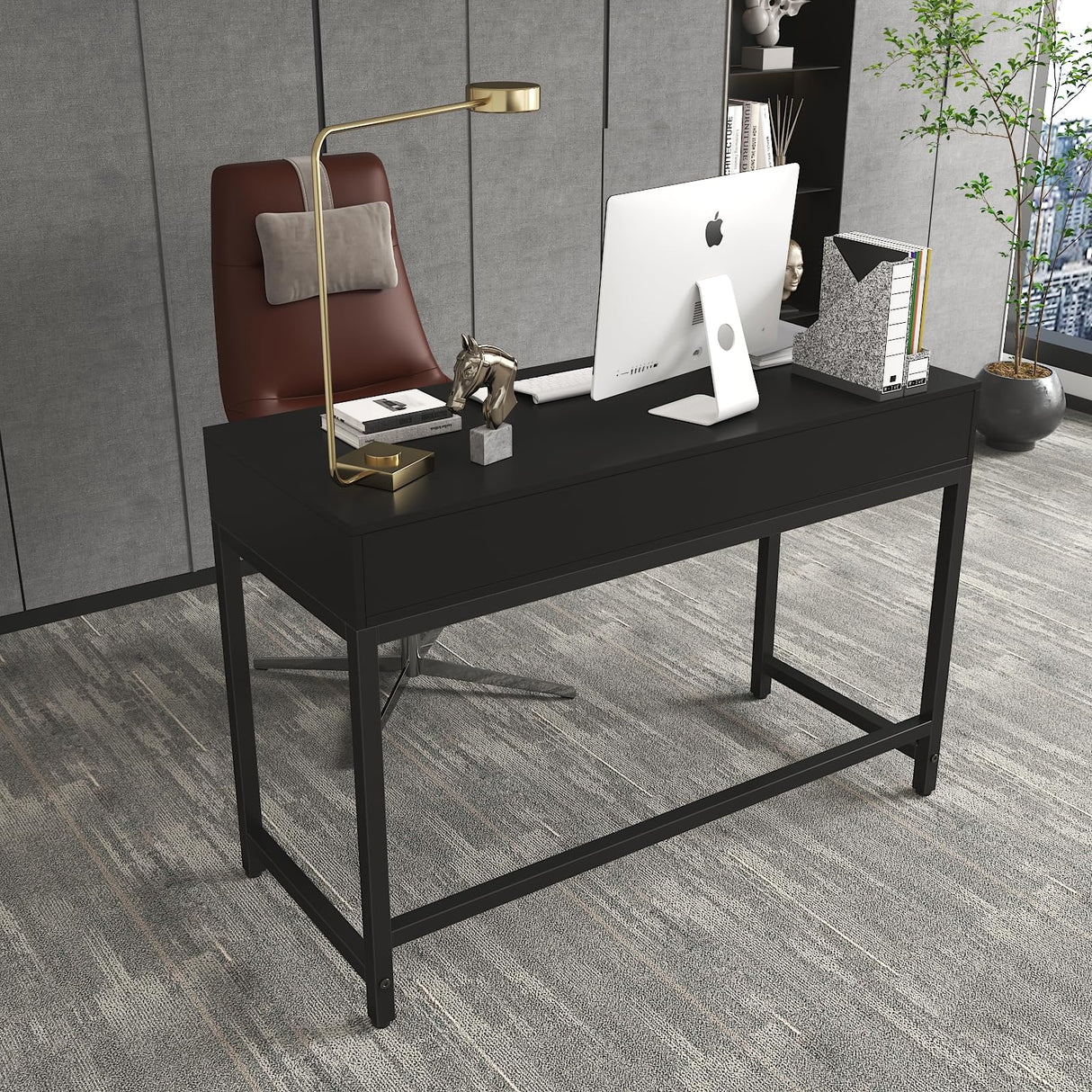 Computer Gaming Desk Office - Study Writing Desk with Drawer for Teen