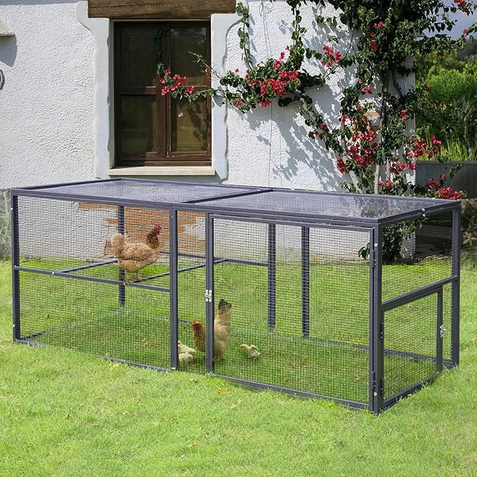 RollRoost Chicken Coop With Large Wheels, Waterproof Roof & Expandable Design