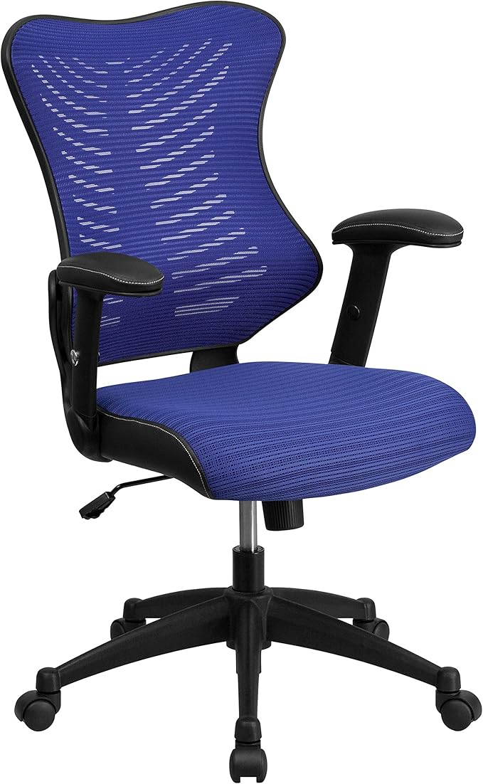 Kale High Back Designer Black Mesh Executive Swivel Ergonomic Office Chair with Adjustable