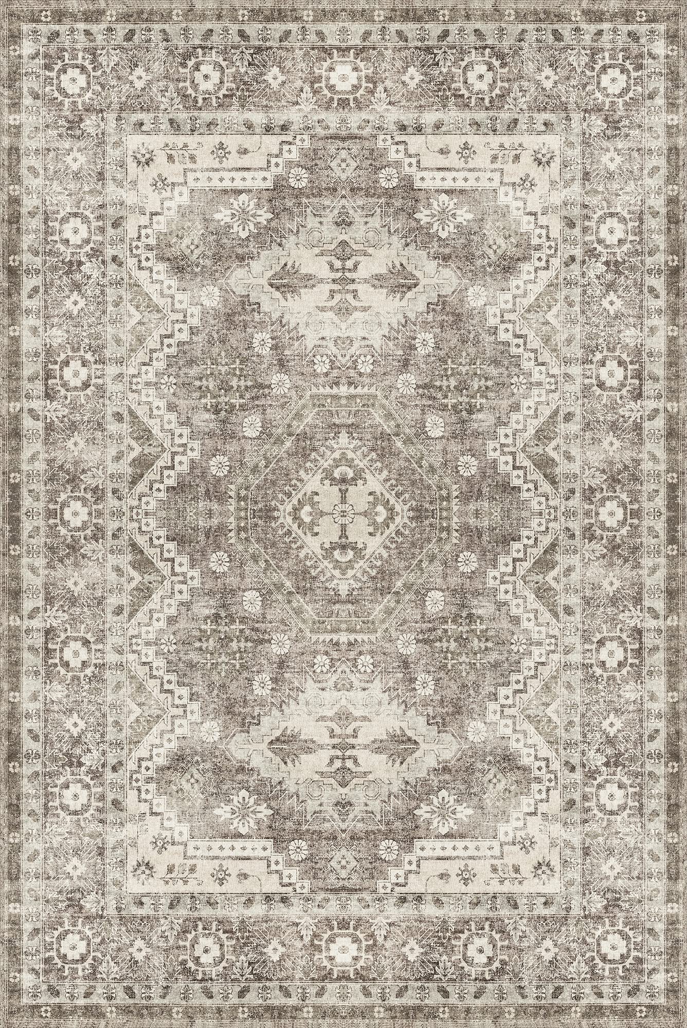 9x12 Area Rug - Stain Resistant Washable Rug, Anti Slip Backing Rugs for Living Room,