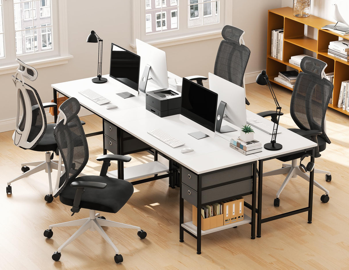 Office Desk, Computer Desk with Drawers 47" Study Writing Desks for Home