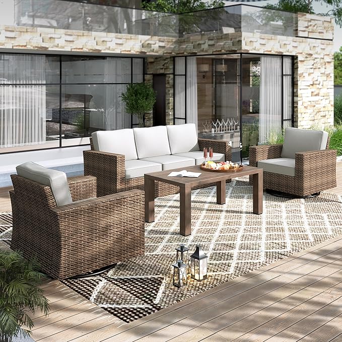 Patio Conversation Sets with 4.92" Wide Armrests