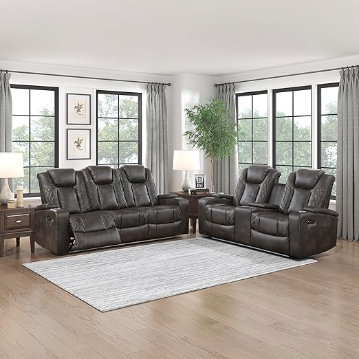 LumiLuxe Power Recliner Chair – Storage Arms, USB, LED & Power Headrest