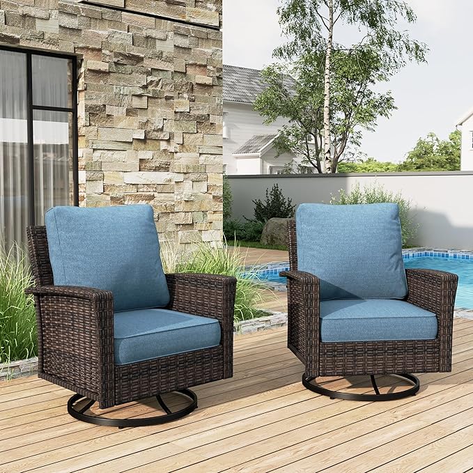 Patio Furniture Conversation Set, Outdooor Sectional, High Back Outdoor Wicker Seating Furniture