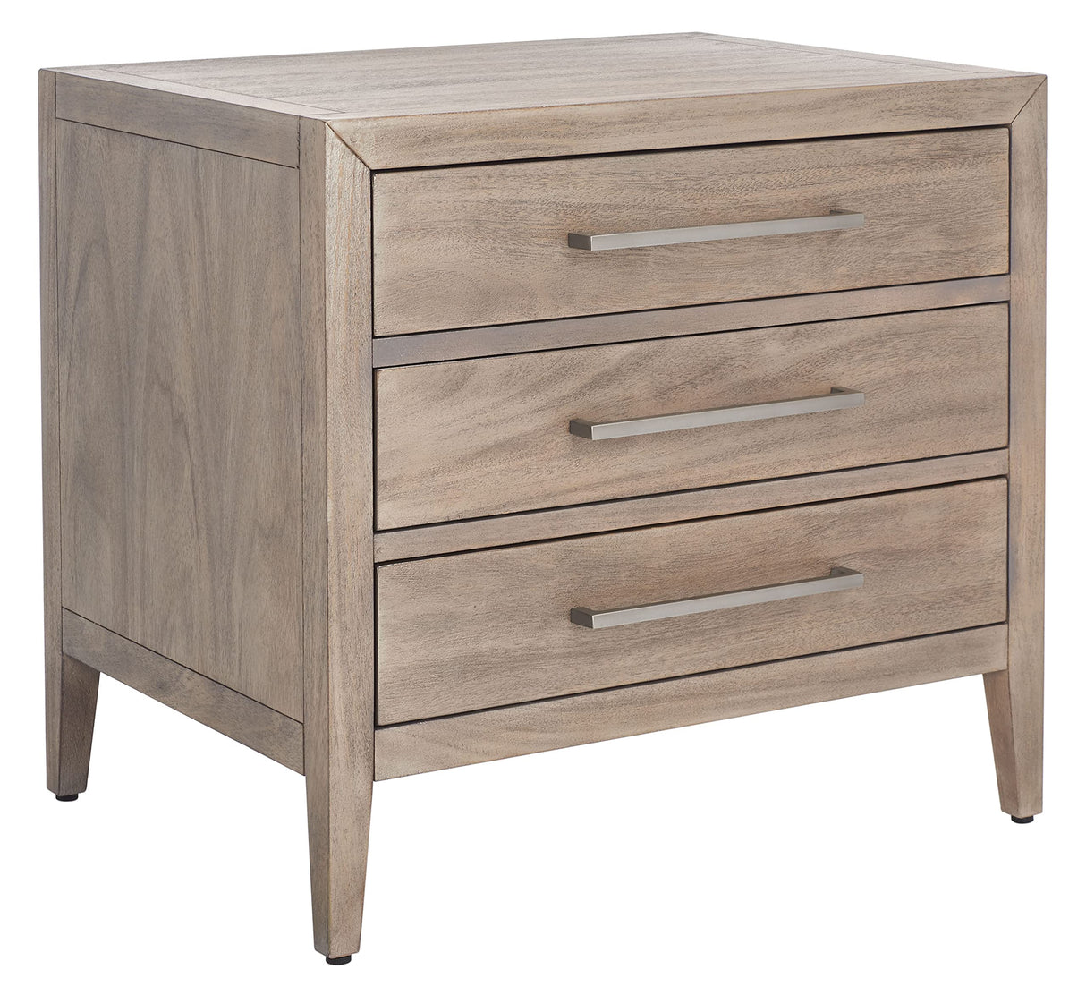 Collection Ariella Light Brown 3-Drawer Wood Nightstand Table