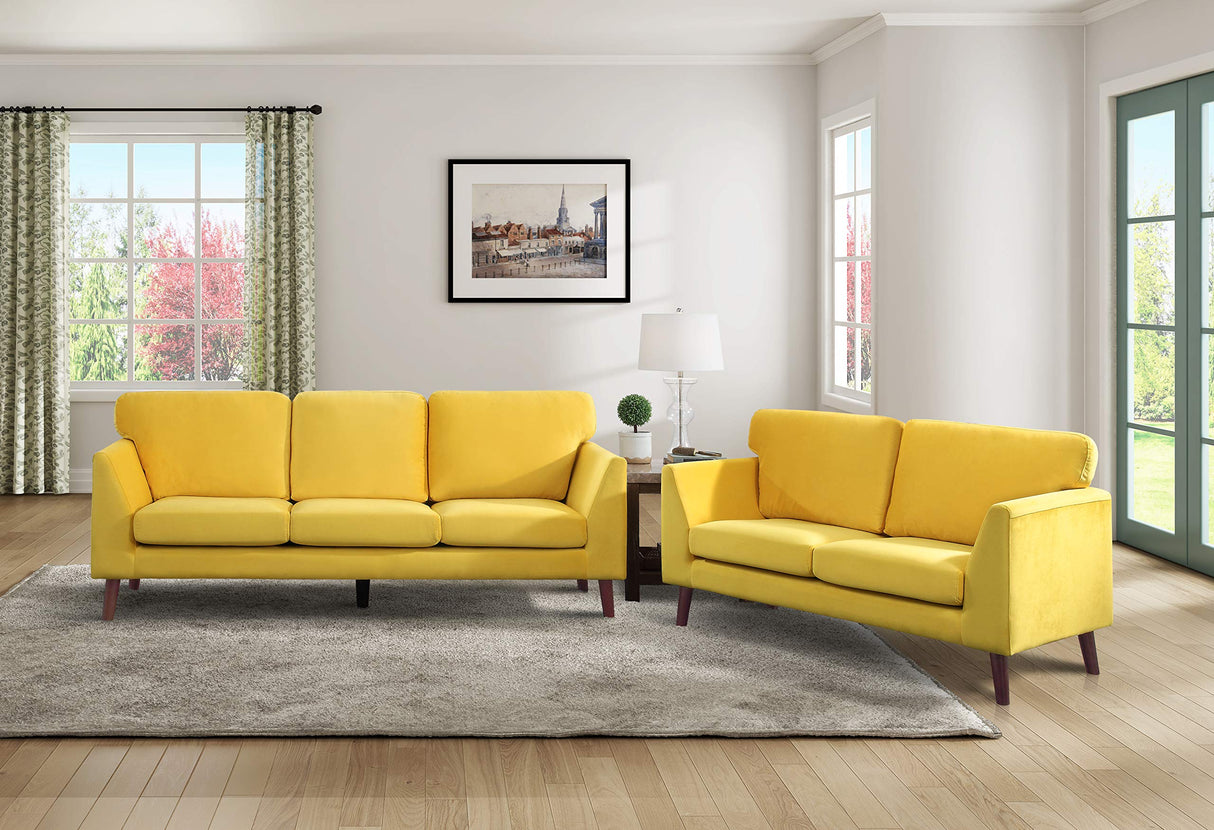 Tipton Living Room Loveseat, Yellow