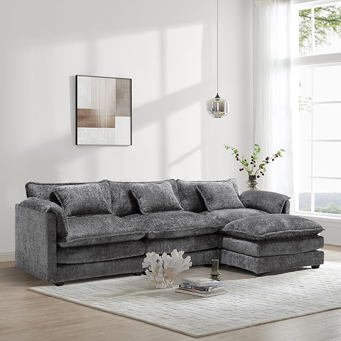 L Shaped Sectional Sofa Cloud Couch for Living Room