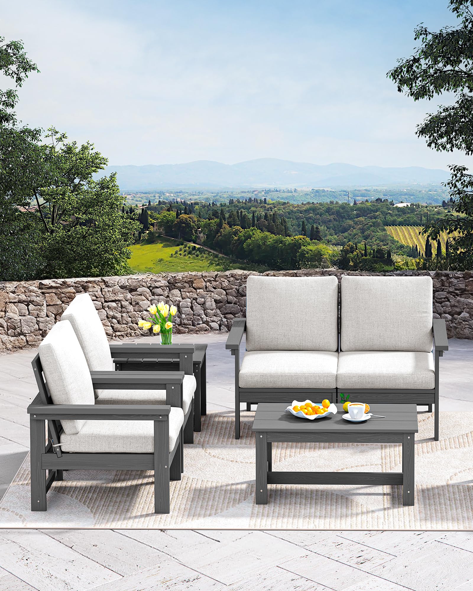 Patio Coffee Table, Rectangle Outdoor Coffee Table