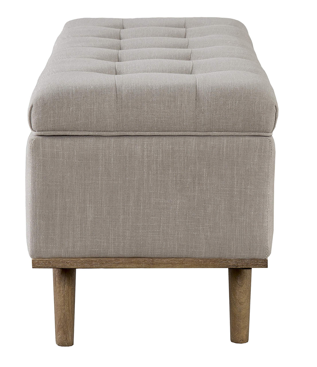 Fabric Upholstered Solid Wood Storage Bench