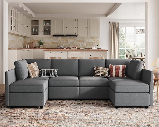 Modular Sectional Sofa, Convertible U Shaped Sofa Couch with Storage